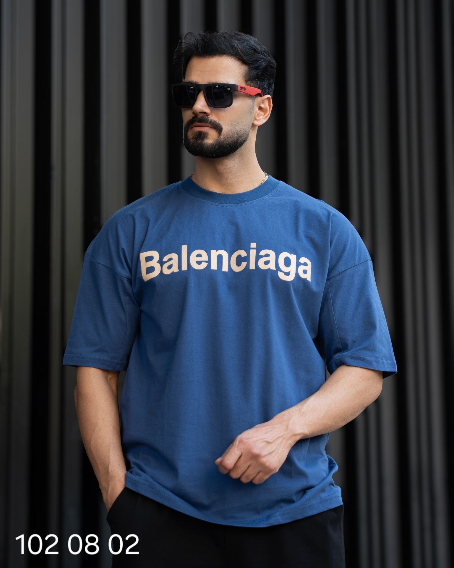 تیشرت باکسی چاپی بالنسیاگا مردانه Balenciaga