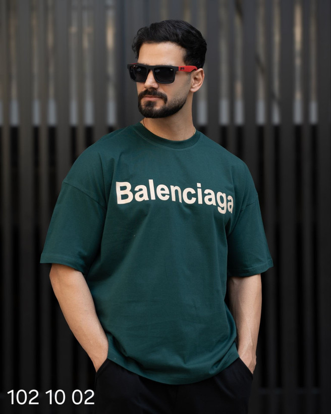 تیشرت باکسی چاپی بالنسیاگا مردانه Balenciaga